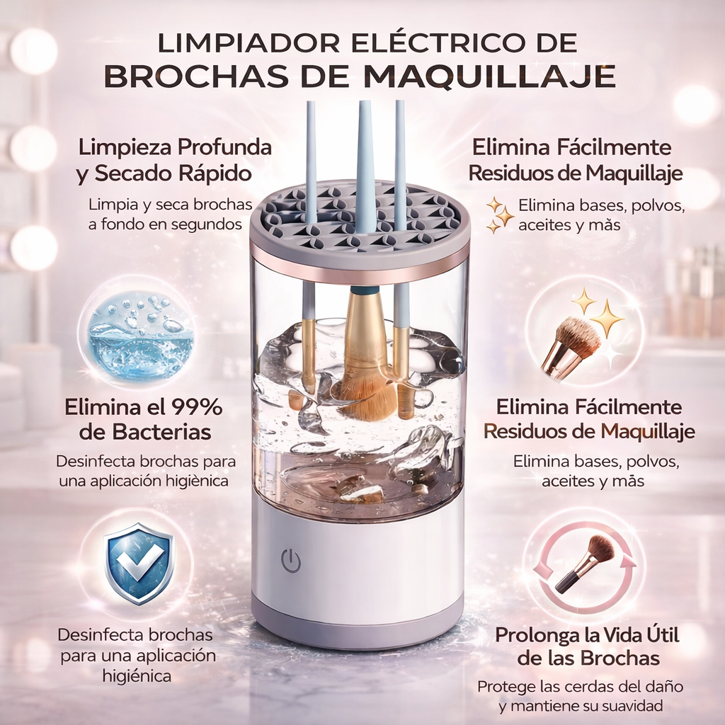 CleanSpin™ – Limpia, seca y protege tus brochas en minutos