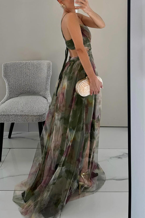 GISELLE | Chiffon-Maxikleid