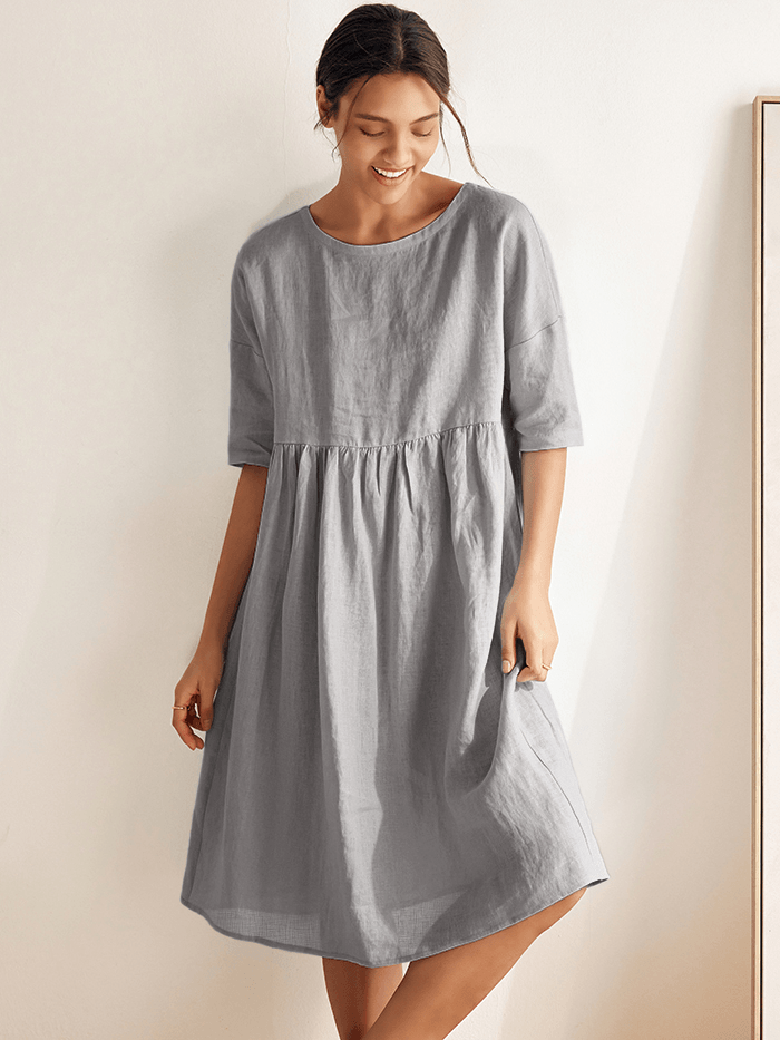 VALENCIA | Vestido midi de lino