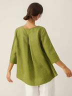 BRIANNA | Blusa asimétrica de lino 100%