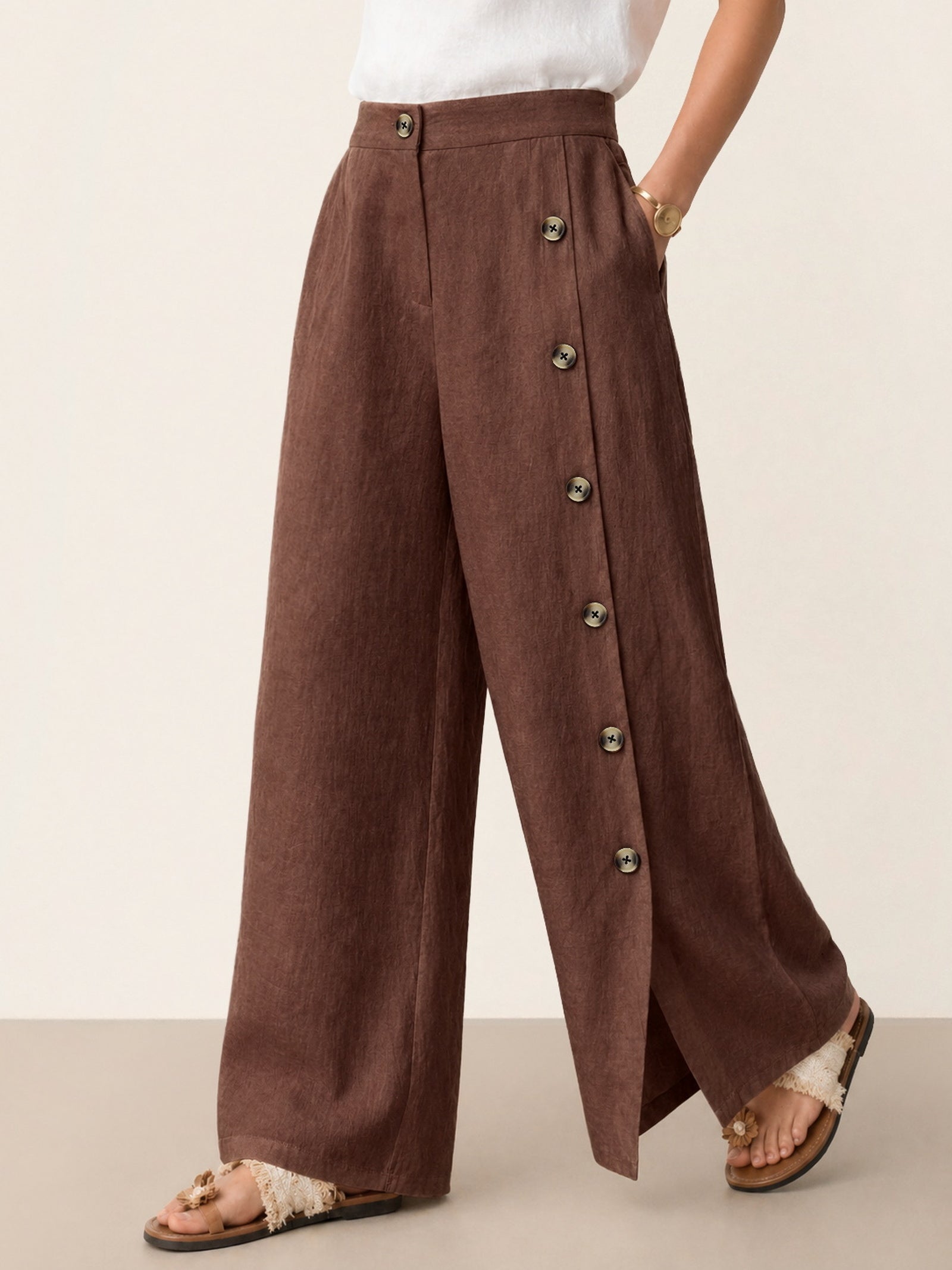 KATYA | Gerade geschnittene Leinenhose