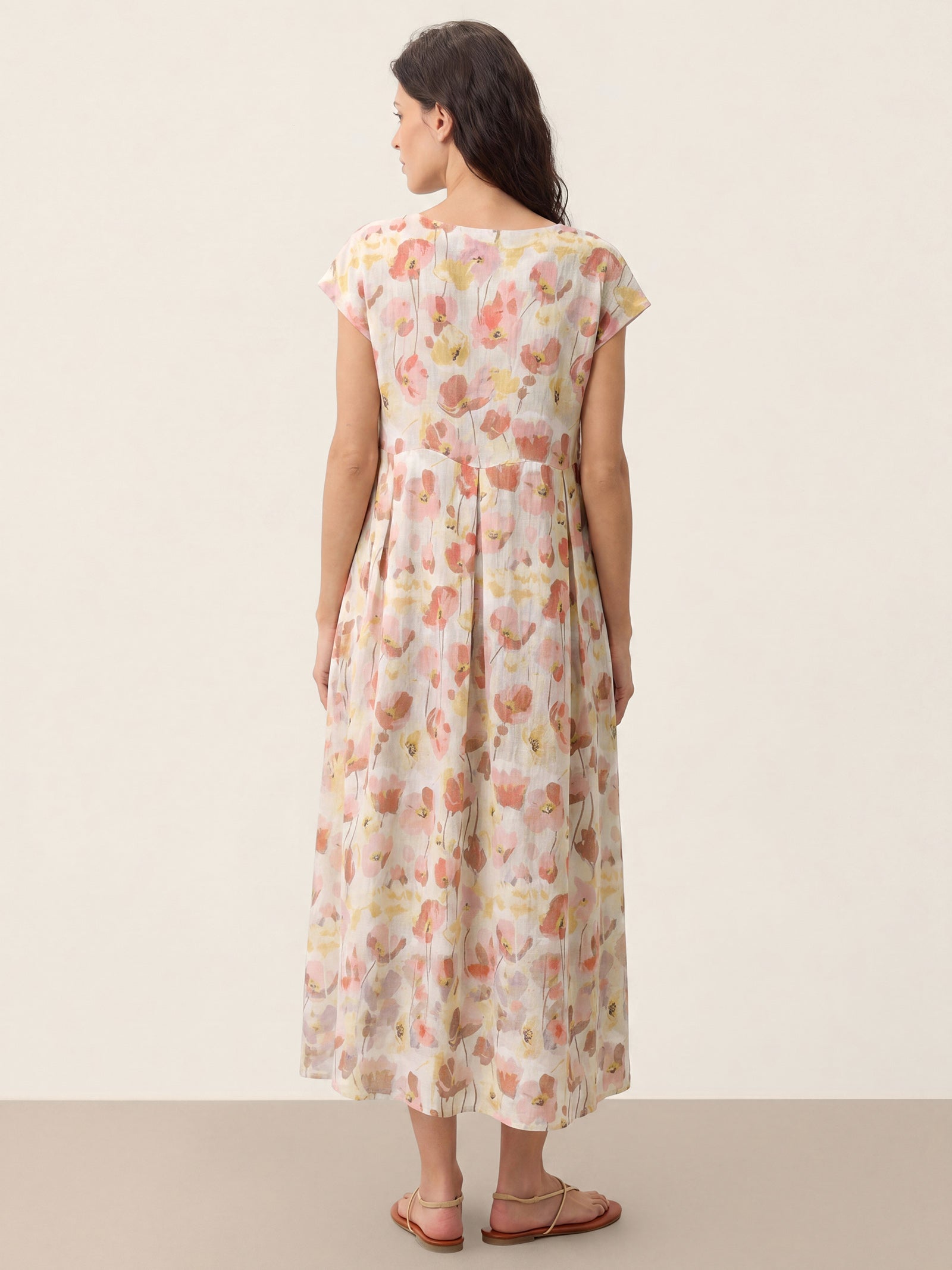 HARRIET™ | Elegantes Leinen-Maxikleid mit Blumenmuster