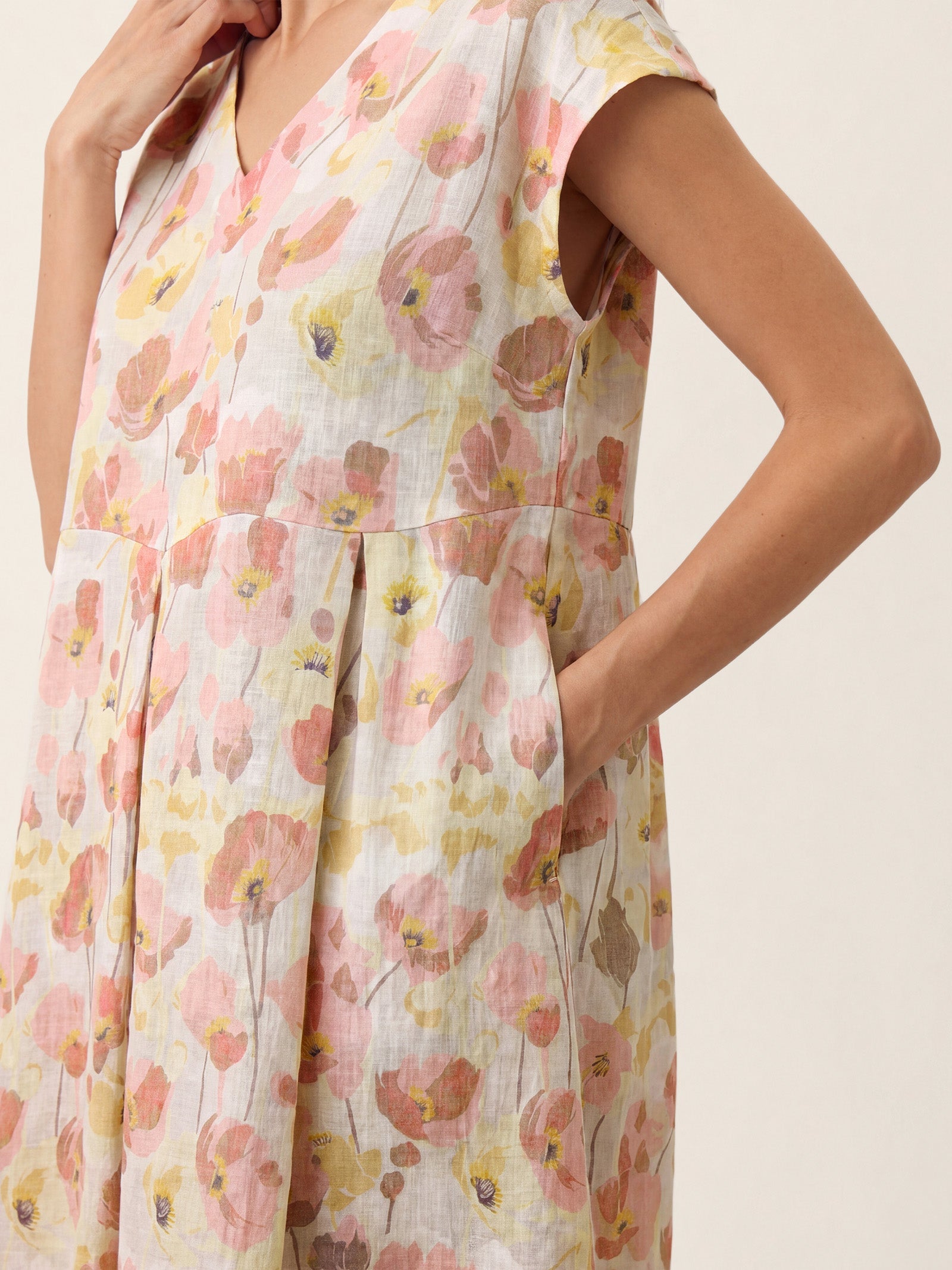HARRIET™ | Elegantes Leinen-Maxikleid mit Blumenmuster