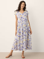 HARRIET™ | Elegantes Leinen-Maxikleid mit Blumenmuster
