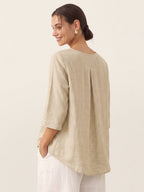 BRIANNA | Blusa asimétrica de lino 100%