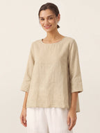 BRIANNA | Blusa asimétrica de lino 100%