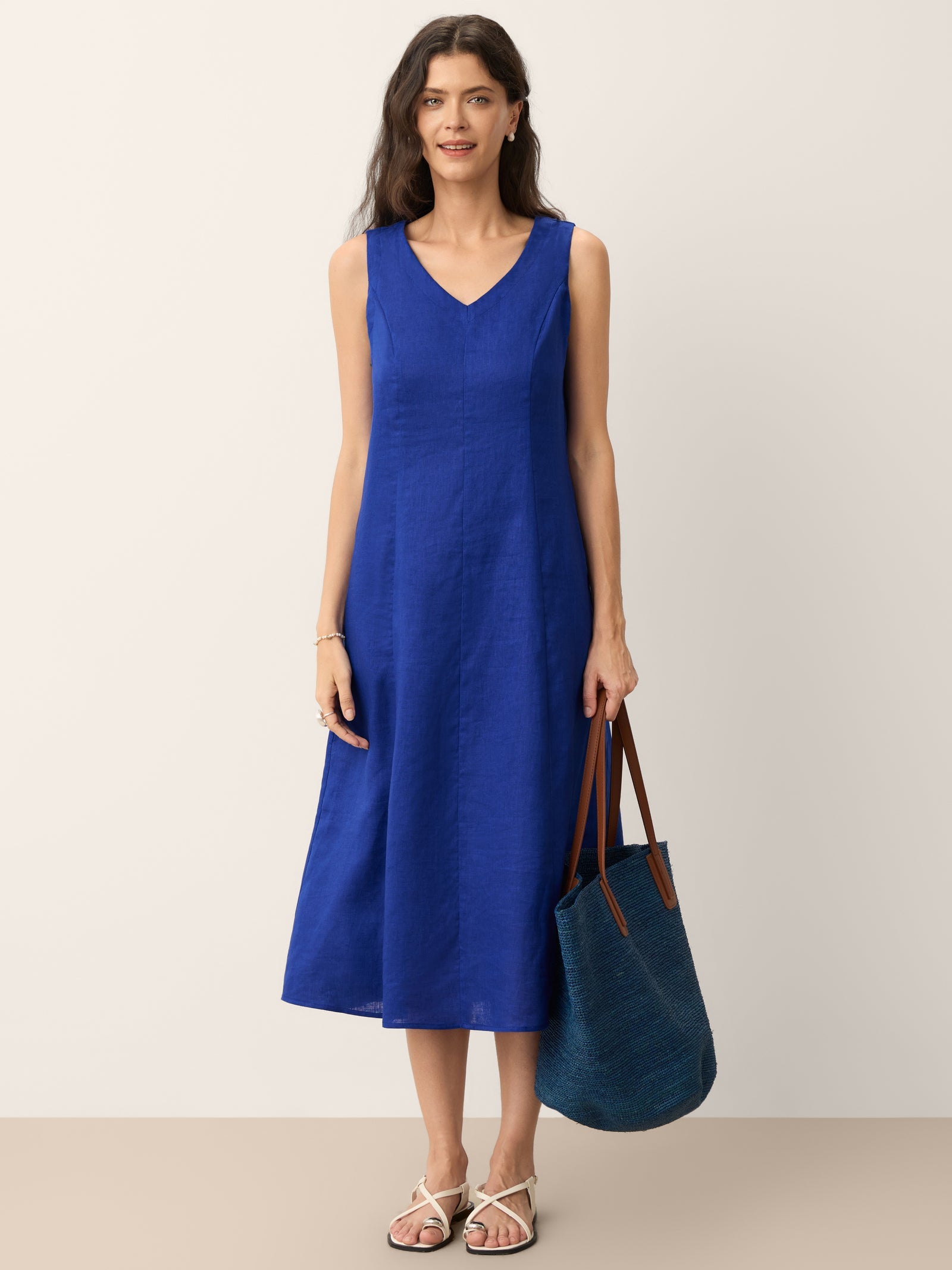 MARCELINE | Vestido de lino calidad 100% Lino