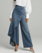 Abigail | Jeans de denim de corte slim con diseño envolvente