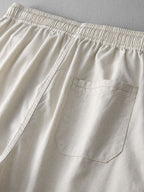 Stripe Linen Look Button Up Shirt & Straight Leg Linen Pants