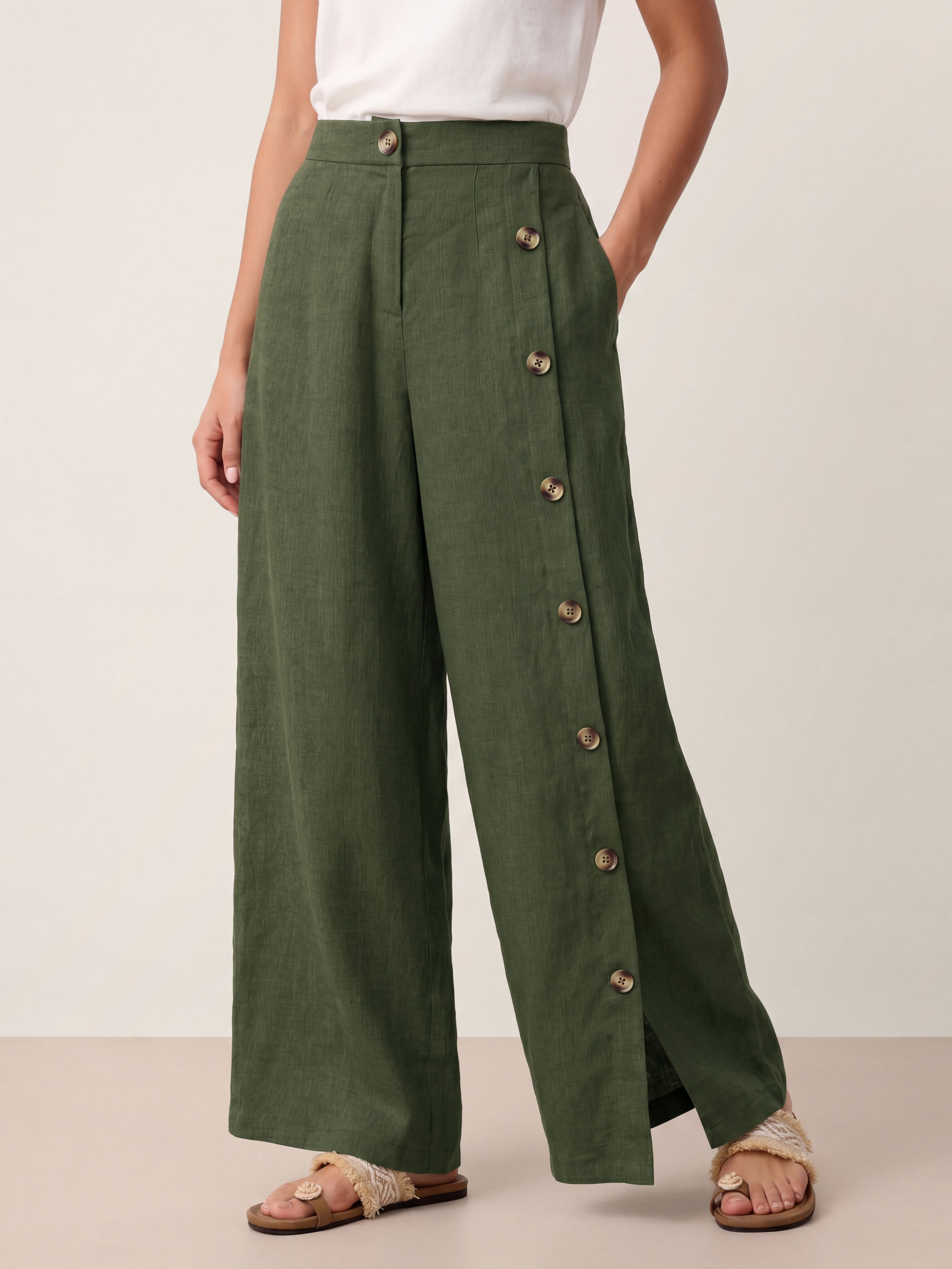 KATYA | Gerade geschnittene Leinenhose