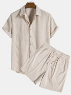 LEÓN | Conjunto Camisa Texturizada y Shorts