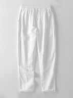Stripe Linen Look Button Up Shirt & Straight Leg Linen Pants