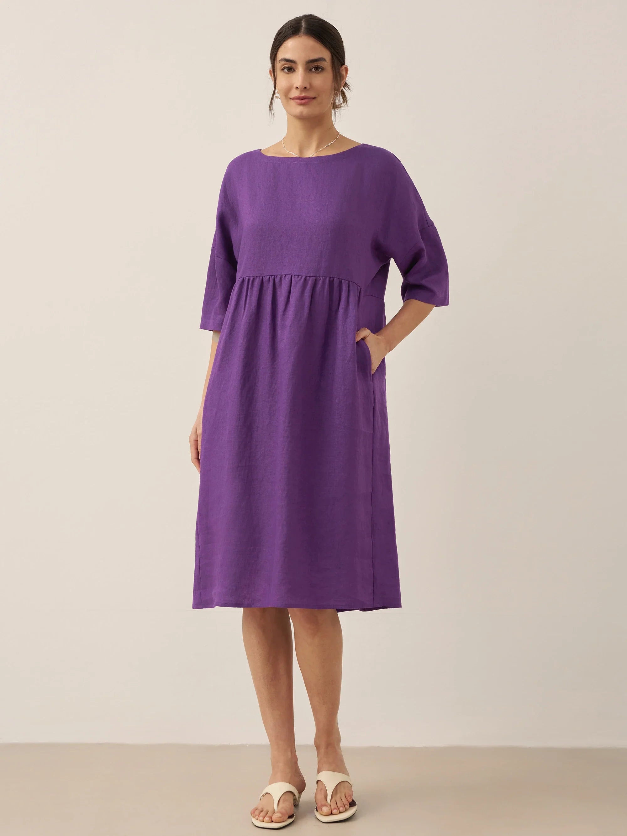 VALENCIA | Vestido midi de lino