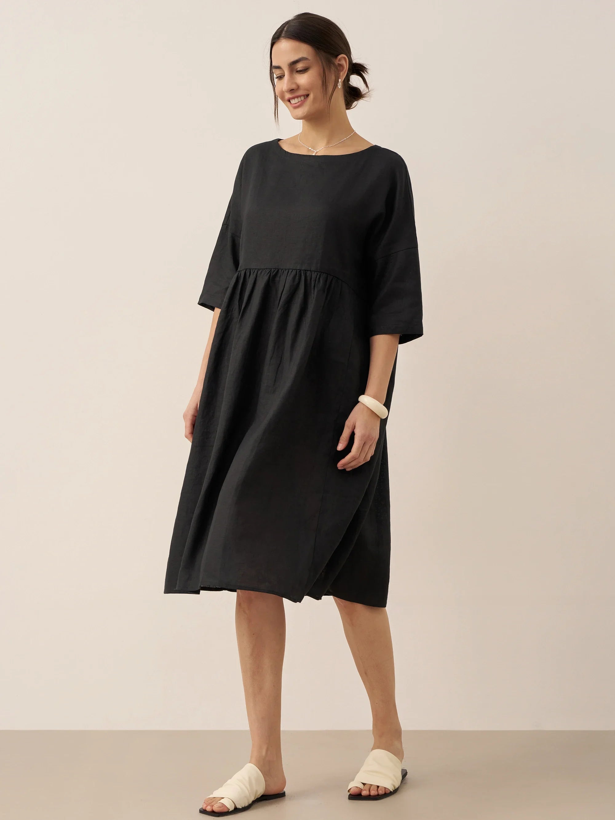VALENCIA | Vestido midi de lino