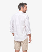 CAMISA POLERA LINO HOMBRE BLANCO