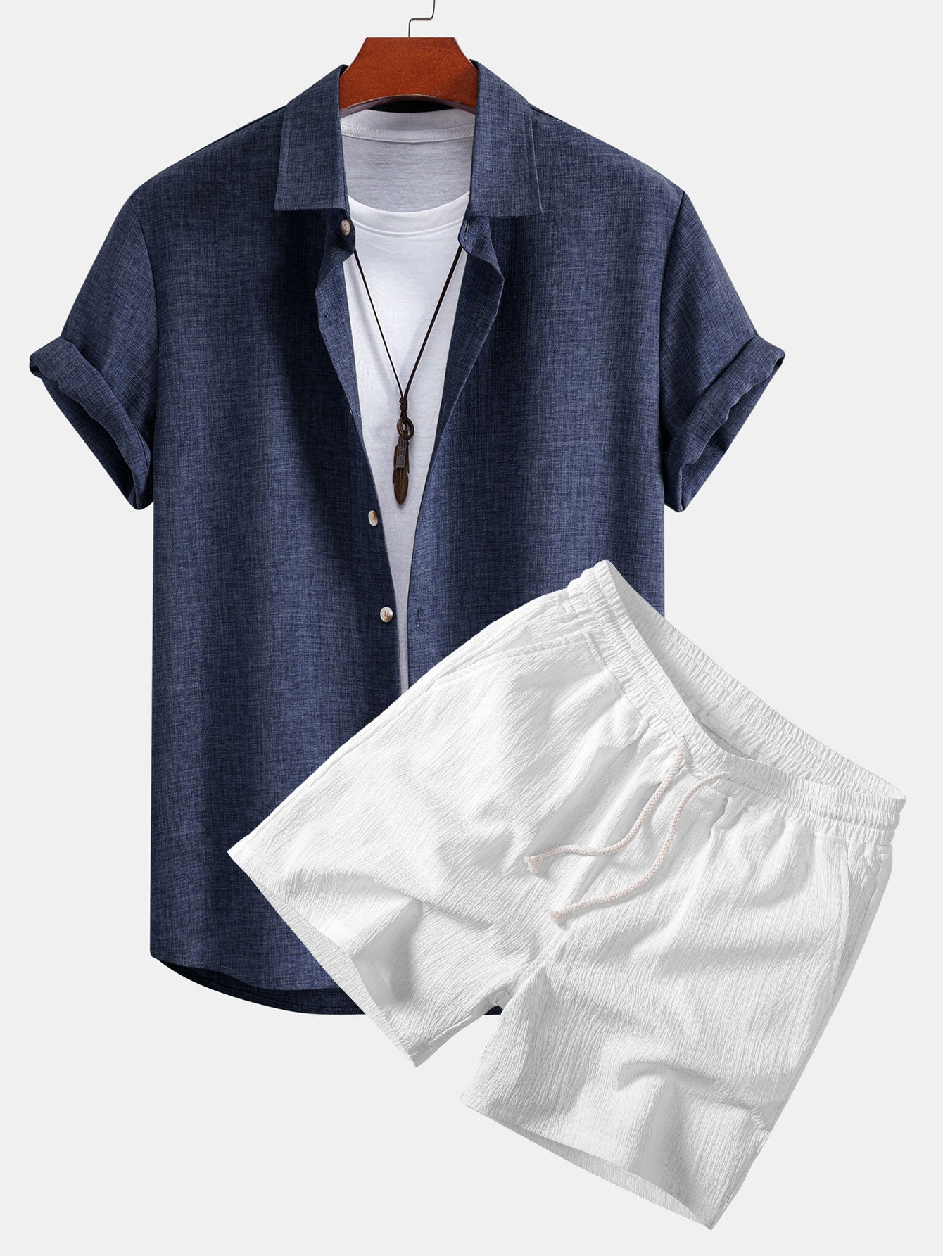Costa | Conjunto de lino corto de verano para Hombre
