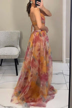 GISELLE | Chiffon-Maxikleid