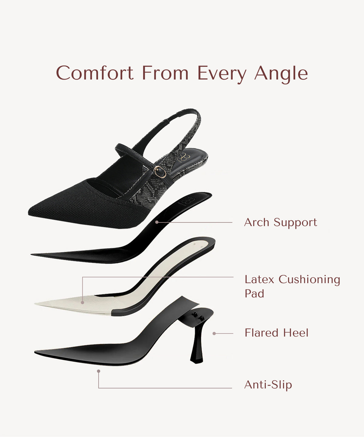 CLARA™ | Mule de Tacón Elegante