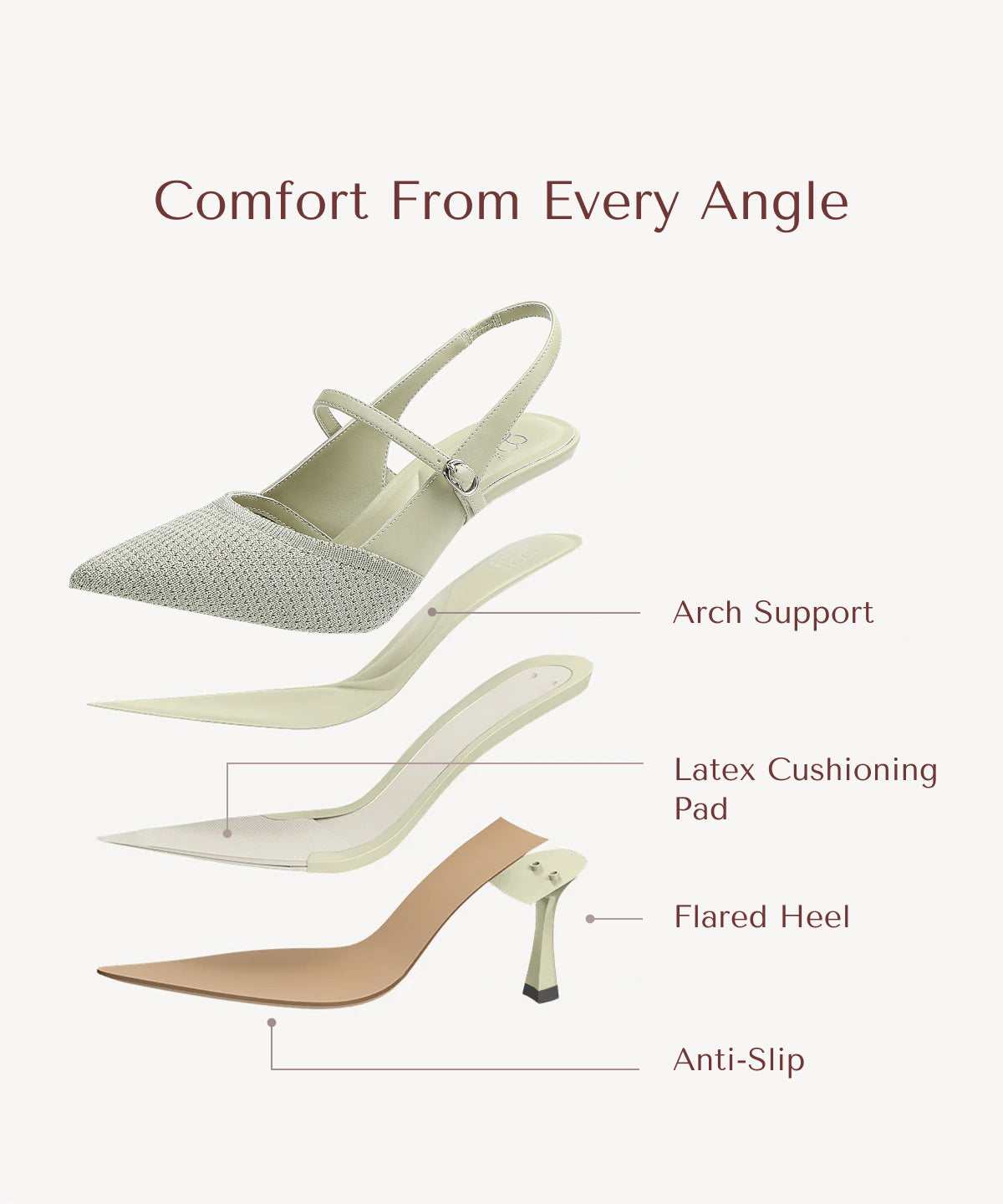CLARA™ | Mule de Tacón Elegante