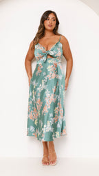 NATALIA™ | Vestido verde Floral