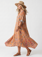 REMI™ | Weites, bedrucktes Kleid mit natürlicher Eleganz