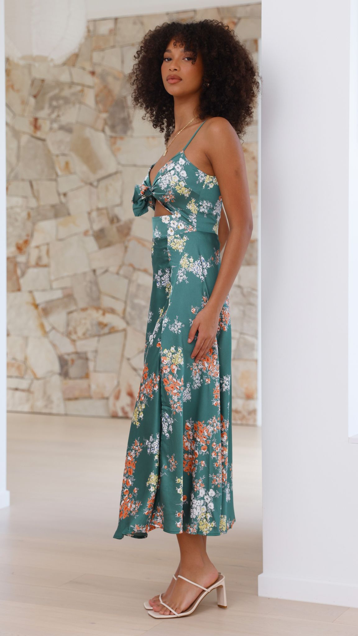 NATALIA™ | Vestido verde Floral