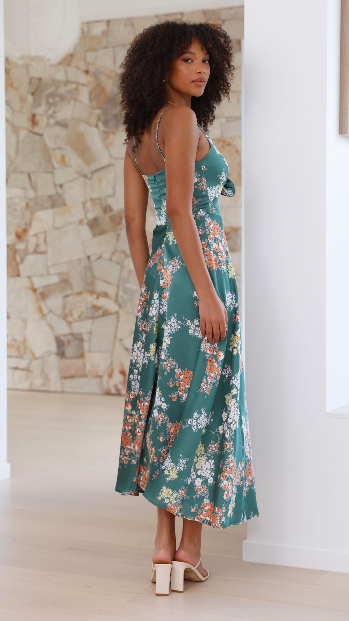 NATALIA™ | Vestido verde Floral