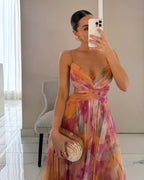 GISELLE | Chiffon-Maxikleid
