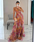 GISELLE | Chiffon-Maxikleid