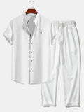 SEBÁSTIAN | Conjunto Camisa Cuello Mao y Pantalón Texturizado