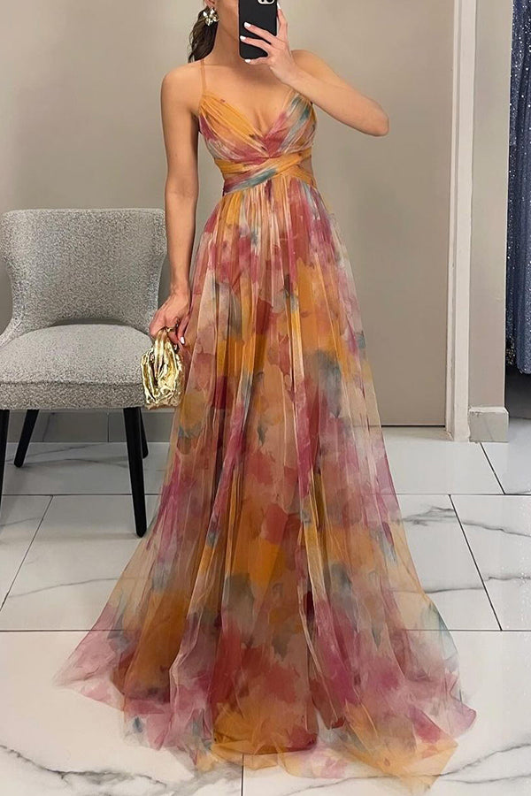 GISELLE | Chiffon-Maxikleid