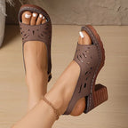 Corrina - Damen Keilsandalen mit Fussgewolbeunterstutzung