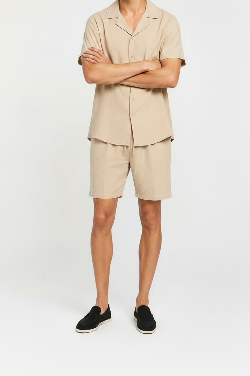 Conjunto de lino Valenci | Beige