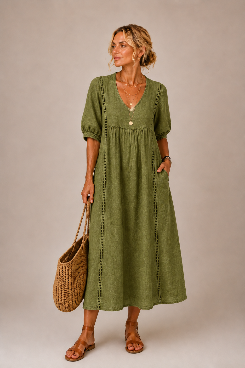RACHEL  | Vestido Midi fresco de Verano