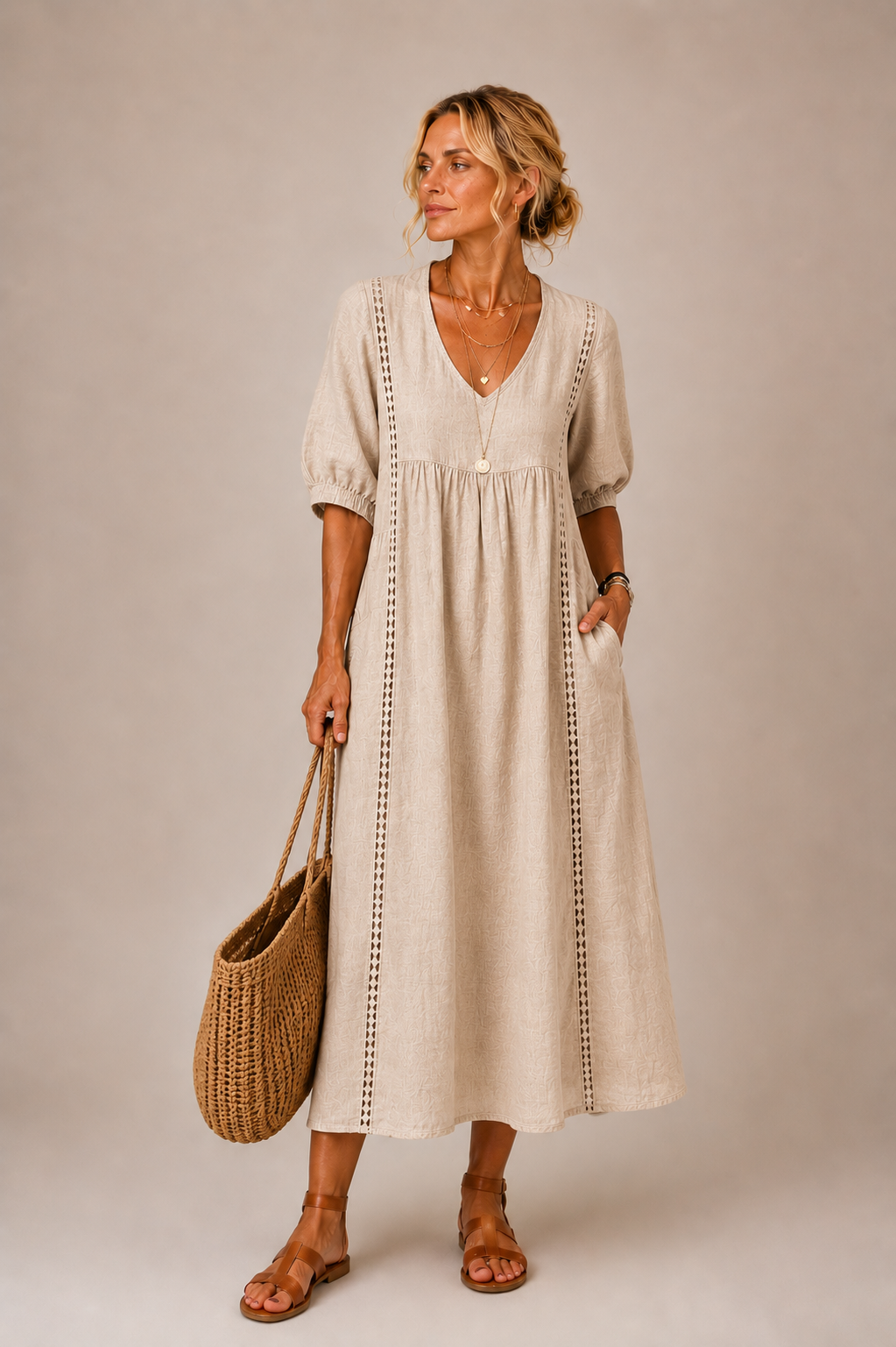 RACHEL  | Vestido Midi fresco de Verano