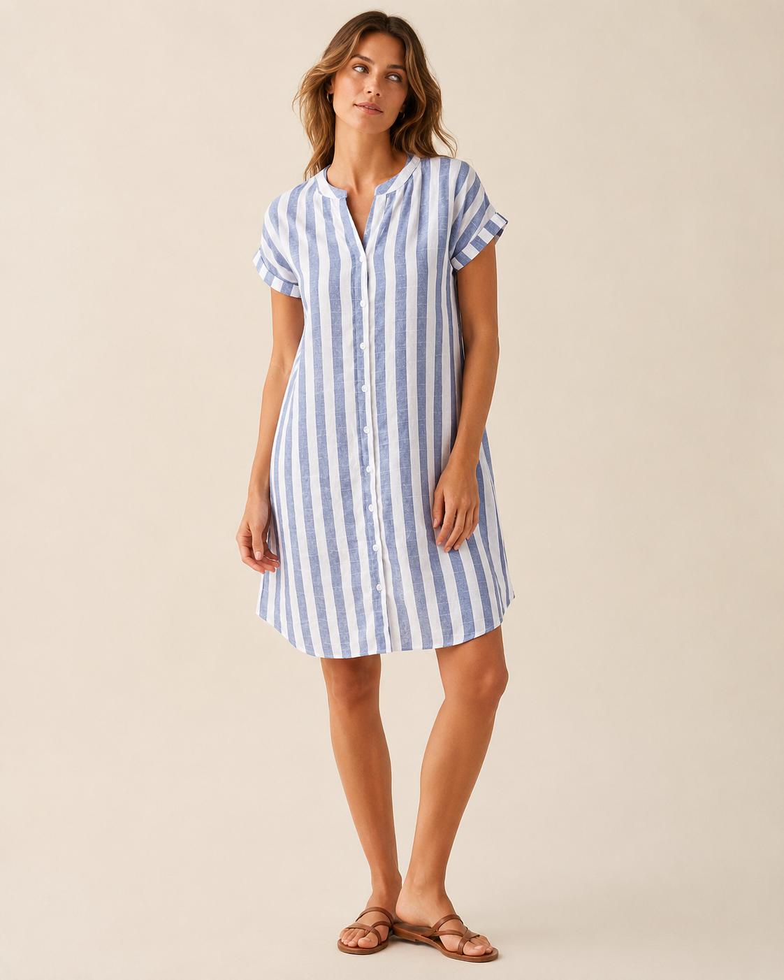 MARTINE | Vestido camisero de rayas