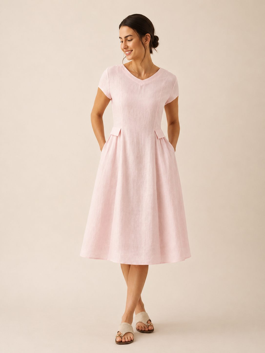 ALEXA | Vestido verano de lino 100%
