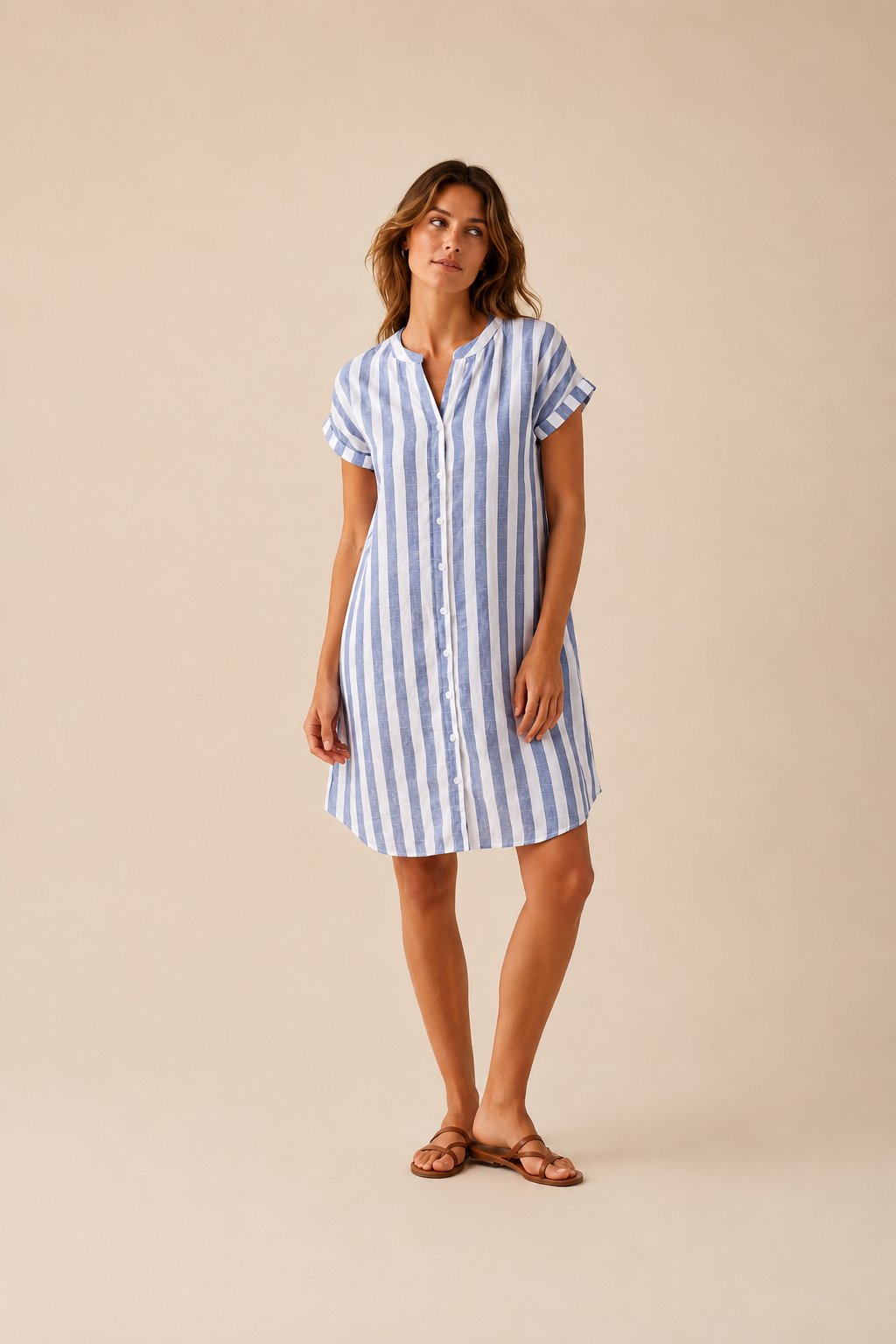 MARTINE | Vestido camisero de rayas