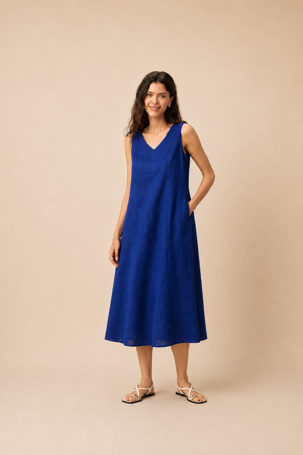 MARCELINE | Vestido de lino calidad 100% Lino