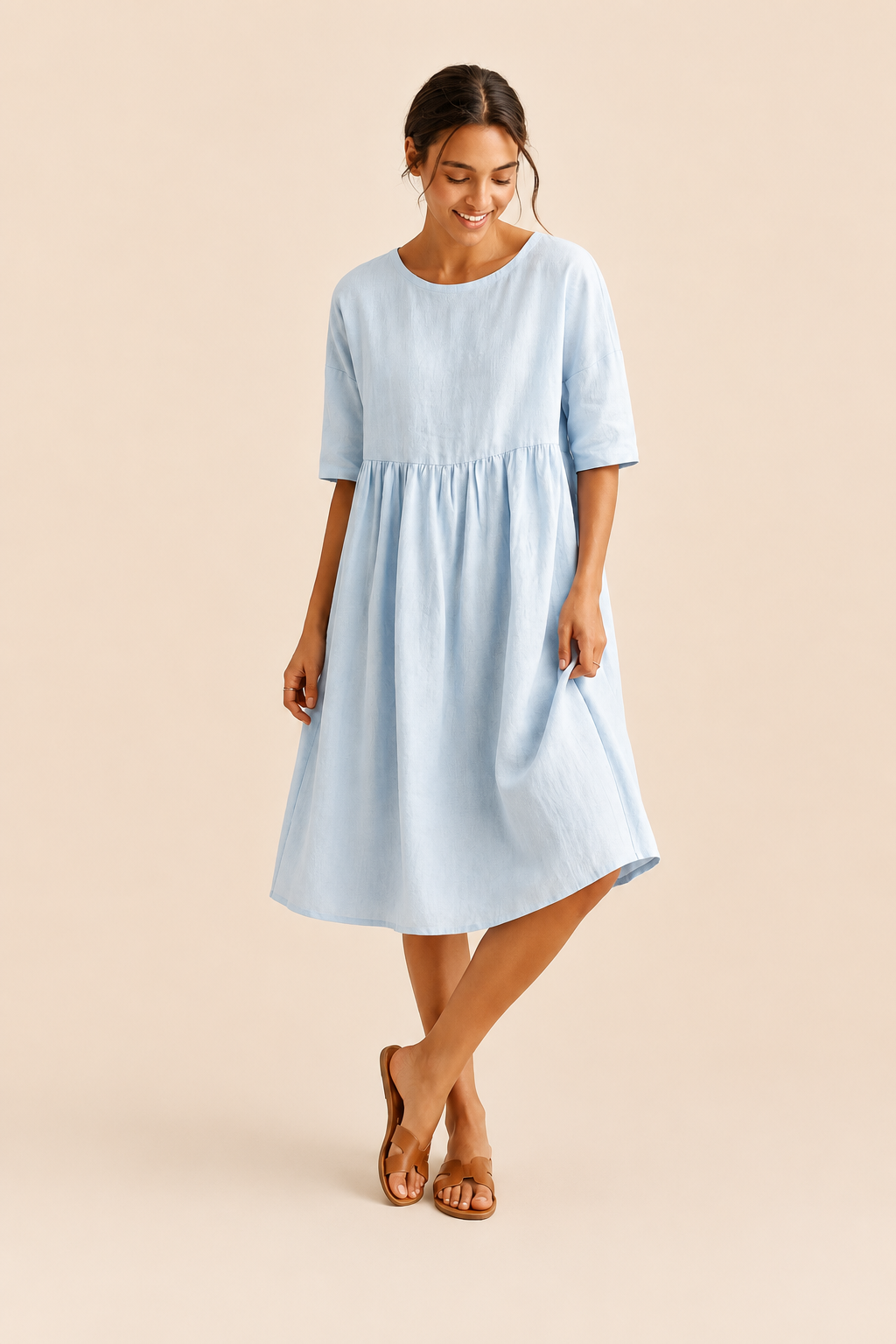 VALENCIA | Vestido midi de lino