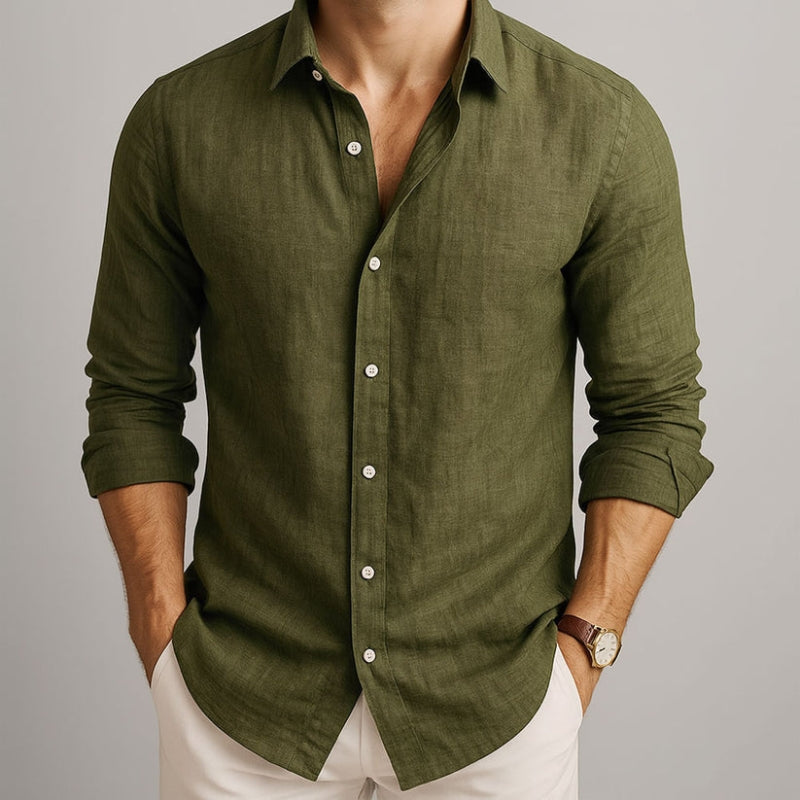 Riviera™ Camisa de Lino Transpirable