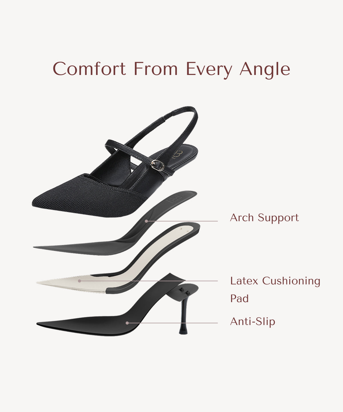 CLARA™ | Mule de Tacón Elegante