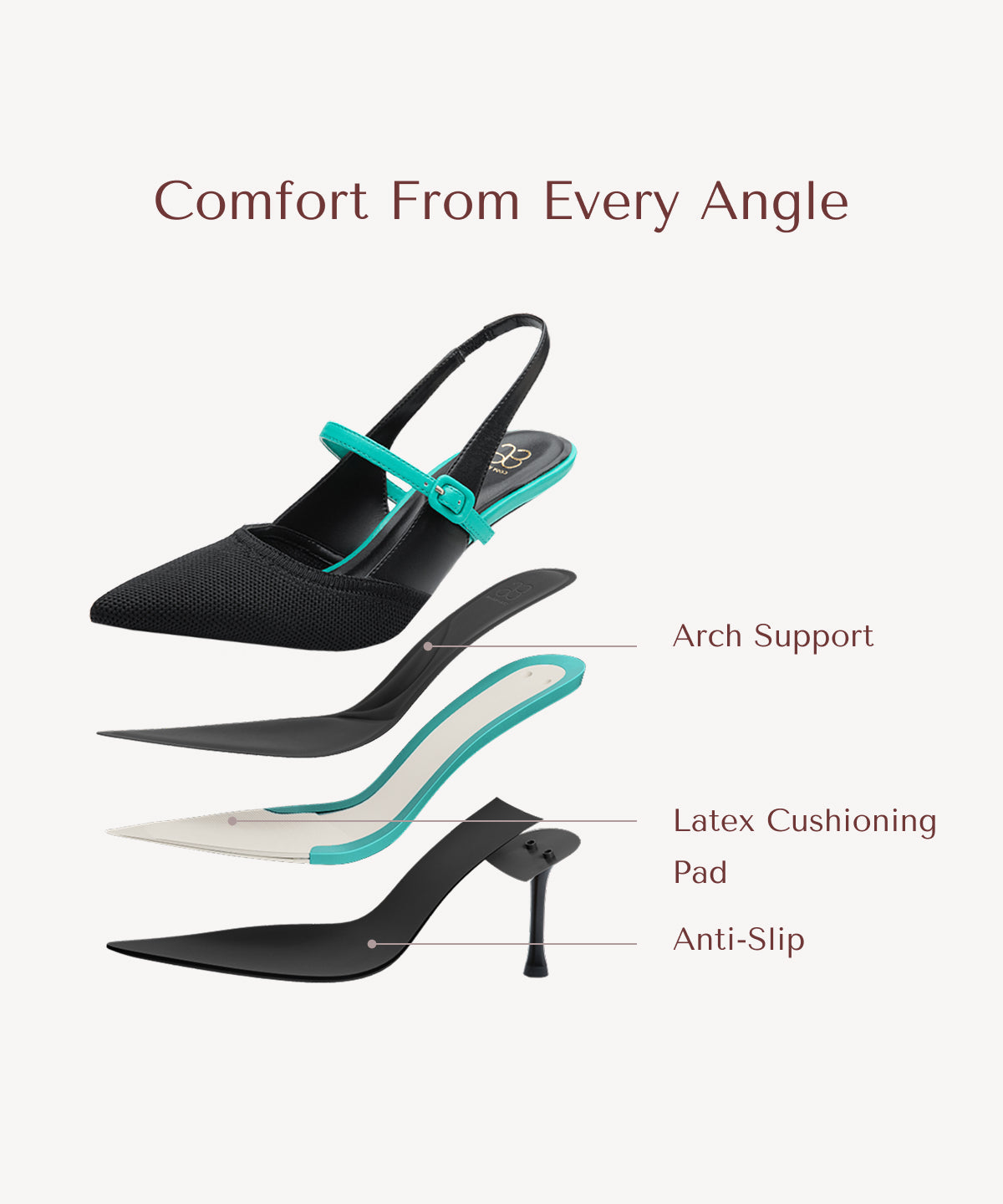 CLARA™ | Mule de Tacón Elegante