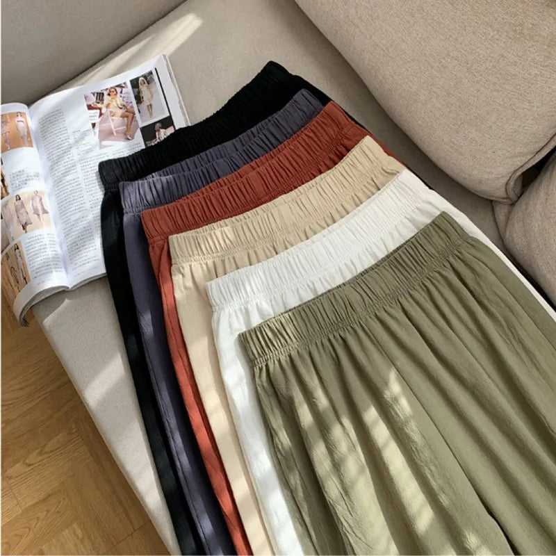 SANDRA | Pantalones bombachos de lino y algodón para mujer