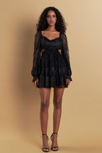 Premium Cut-out Lace Mini Dress