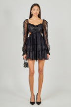 Premium Cut-out Lace Mini Dress