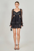 Premium Cut-out Lace Mini Dress