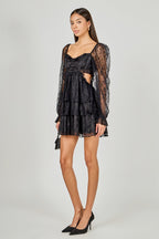 Premium Cut-out Lace Mini Dress