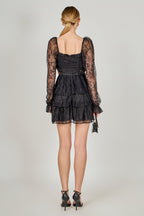 Premium Cut-out Lace Mini Dress
