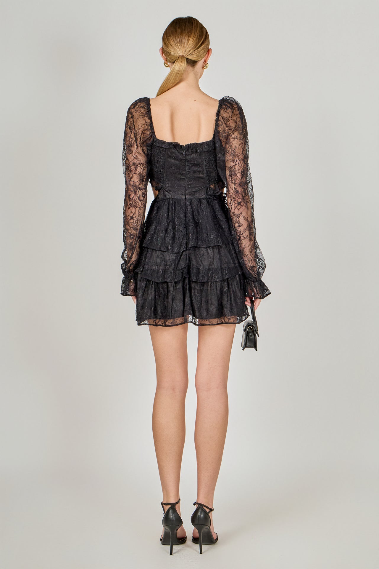 Premium Cut-out Lace Mini Dress